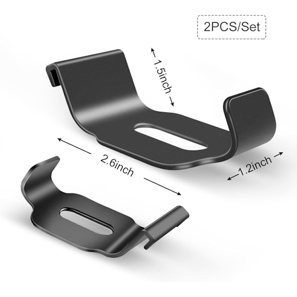 2-pak PS5 Hodetelefonstativ, PS5 Gaming Headset Hook for PS5 PULSE 3D Trådløst Hodesett og Spillkontroll