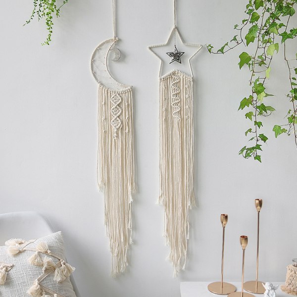 No Light-2 PCS Dream Catcher - Stars and Moon Dream Catcher - Dre