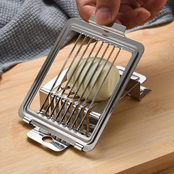 Japansk rostfritt stål äggdelare - Hushållsäggseparator Kiwi Slicer Kreativa köksredskap