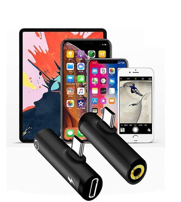 Hodetelefonadapter Splitter Lightning Splitter Lydadapter