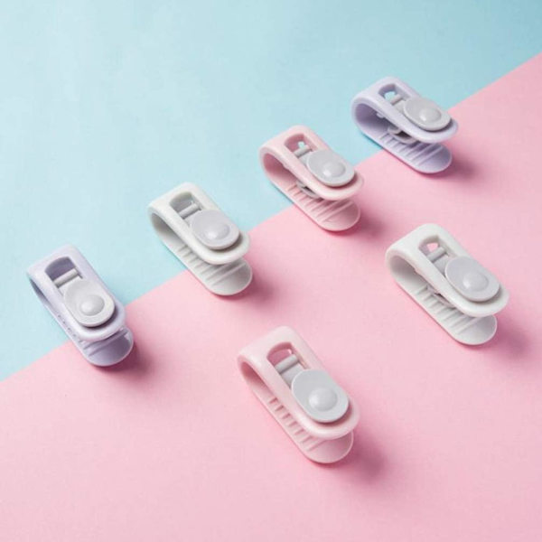 6-pack täcke klämmor och quilt klämmor med nålfri säkerhetsdesign (off-white)