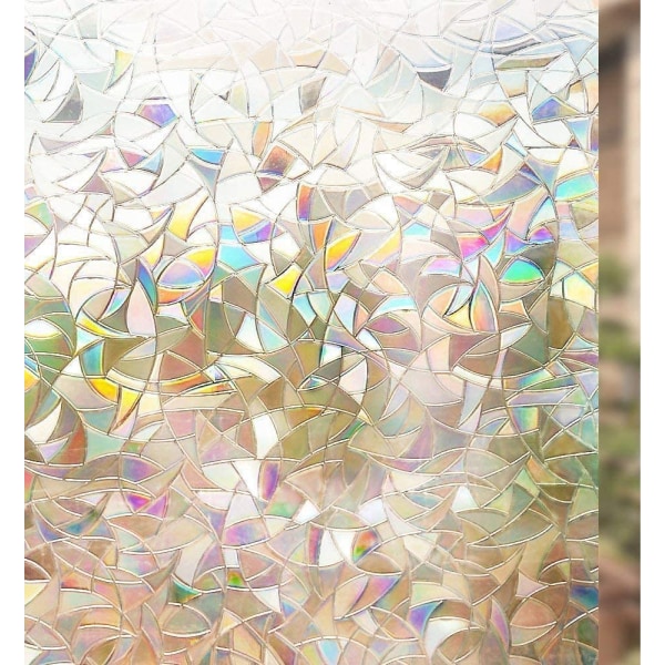 Mønstret vinduesfilm, 60x300 cm regnbueeffekt mørklægningsvindue Fi