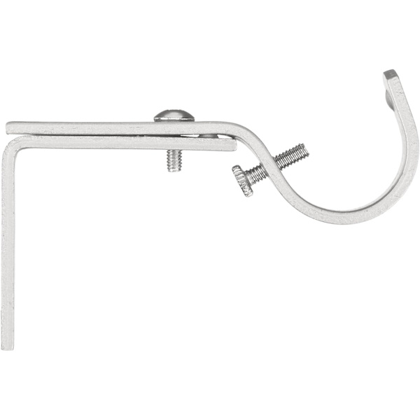 Justerbar gardinstångs väggfäste, set om 2, nickel