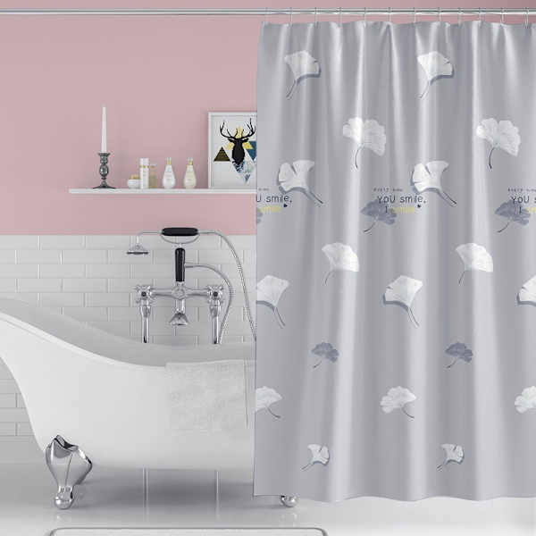 Bruseforhæng, Bruseforhæng 180x200cm, Maskinvaskbart Polyester Bruseforhæng med Vægtede Bundkant og 12 Kroge, Badeværelse Badeforhæng, G