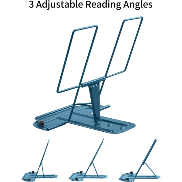 Lesestativ med metallhåndtak - Multifunksjon - Justerbar - for skrivebord, bøker, magasiner, iPad, kokebok, notater, kontor, skole, avhandling