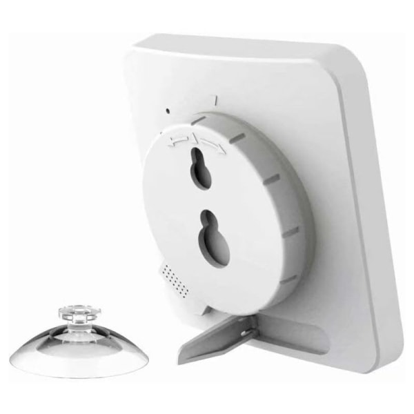 Badklock Timer Vattentät Badrumstermometer Hygrometer Badrumssminkning Kök (Vit)