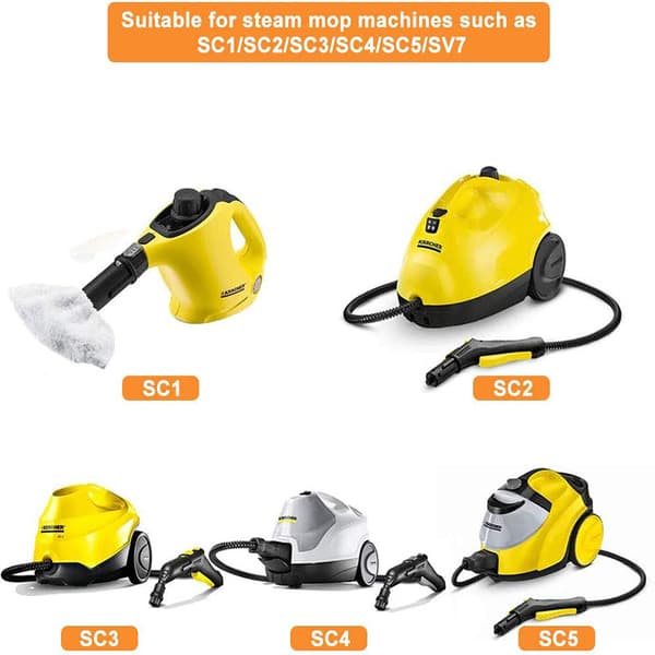 8 stk. dampmopp i mikrofiber til dampmopp karcher mikrofiberklut klut til universell hånddyse mopperstatning for damprenser SC2 SC3 S