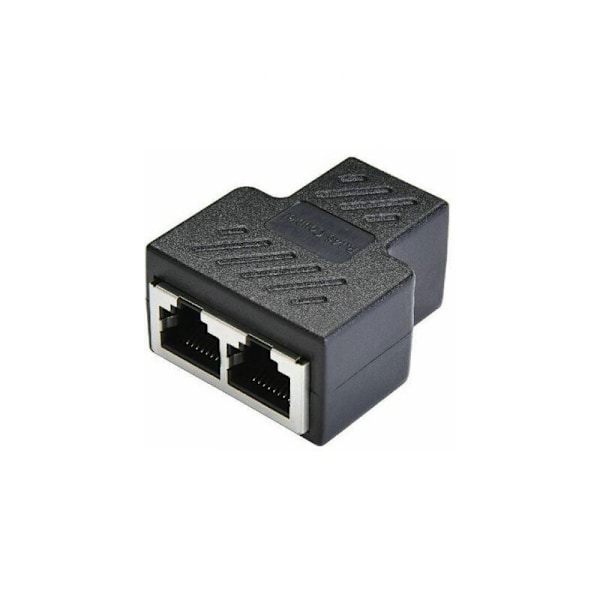 RJ45 Jakaja 1-2 naarasporttia, Internet-laajennusverkkoliitin, tukee Cat5e Cat6e Cat7 Cat5e Cat5e Cat7, musta