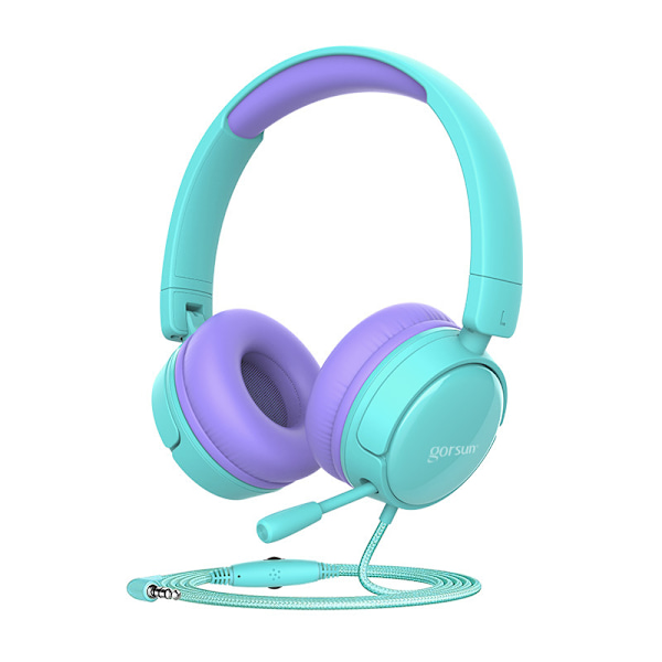 3,5 mm Stereo Gaming-hörlurar för Switch, PS4, Xbox One, Över-öron-headset med brusreducerande mikrofon, volymkontroll