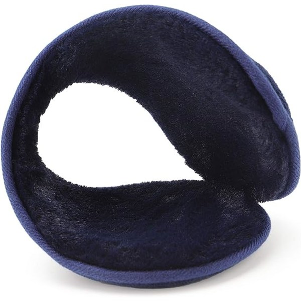 Grå og svart kant - Skiørevarmere, unisex ørevarmere - Klassiske fleece unisex varme ørevarmere (1 stk) Størrelse: omkrets 43 cm, diameter 11 cm (1 stk)