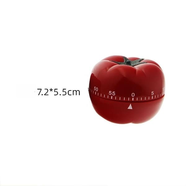 Firkantet køkkenur til madlavning - mekanisk timer - analog timer - køkkentimer - mini firkantet klassisk timer til køkkenet 60 minutter (2 stk.)