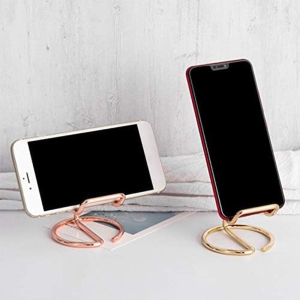 Pöytäpuhelimen pidike - Yhteensopiva iPhonen ja matkapuhelimien kanssa - Ruusukulta