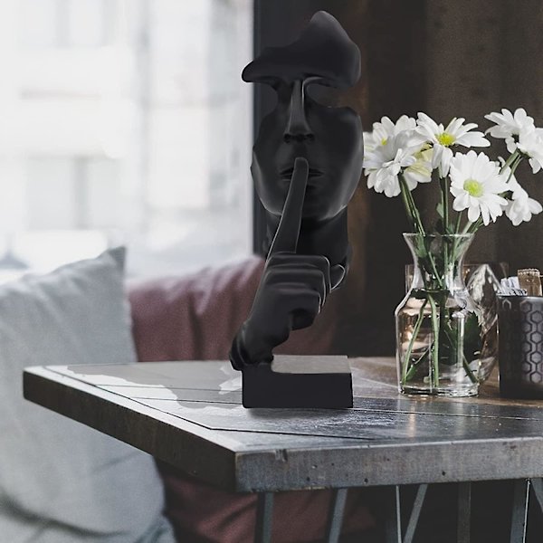 Stillhet er gull Abstrakt Statue Harpiks Håndverk Dekorasjon