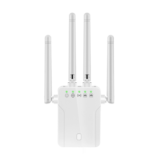 Hvid WiFi Repeater WiFi Forlænger, WiFi Extender op til 120㎡, kraftig wifi repeater med en Ethernet-port, Kompatibel med alle internetbokse