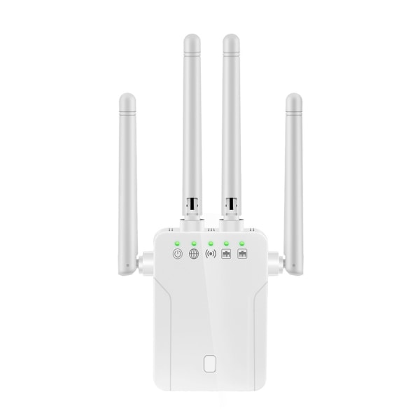 Hvit WiFi-repeater WiFi-forsterker, WiFi-utvider opptil 120㎡, kraftig wifi-repeater med en Ethernet-port, kompatibel med alle internettbokser