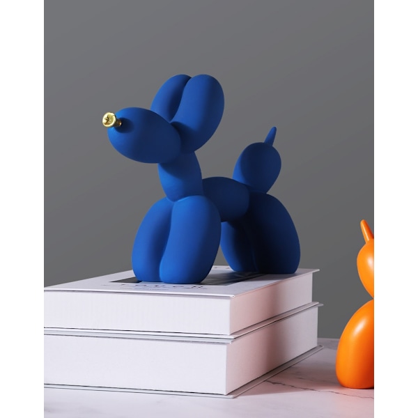 Kreativ harpiks ballonhund ornament (Lysegrøn-Gylden)