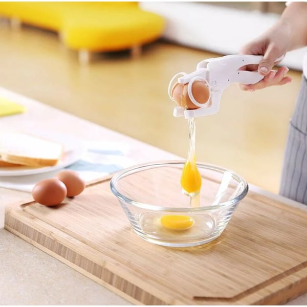 Ägg Splinterless Äggknäckare Kök Present Gadget Äggula Vit Protein Separator Köksverktyg