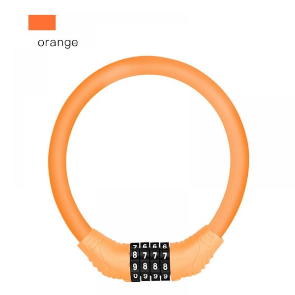 Oranssi polkupyörän varkaudenestokaapeli, koodilla, mini kannettava rengas, pyöräilyvarusteet