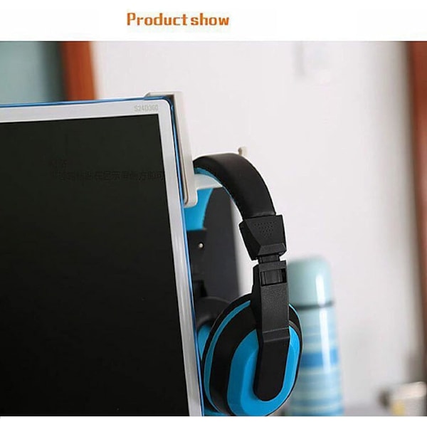 Hörlursfäste, 4-pack hörlursfäste, headsetfäste, headsetfäste, monitor headsetfäste, hålla headset spel svart