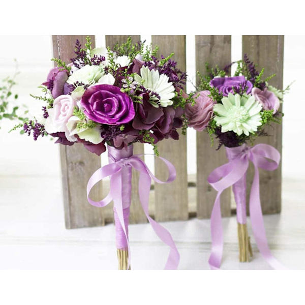 2 rullar 91 M satinband dekoration för blommor, presenter, bröllop, fester. (Bredd 4cm, Ljuslila)