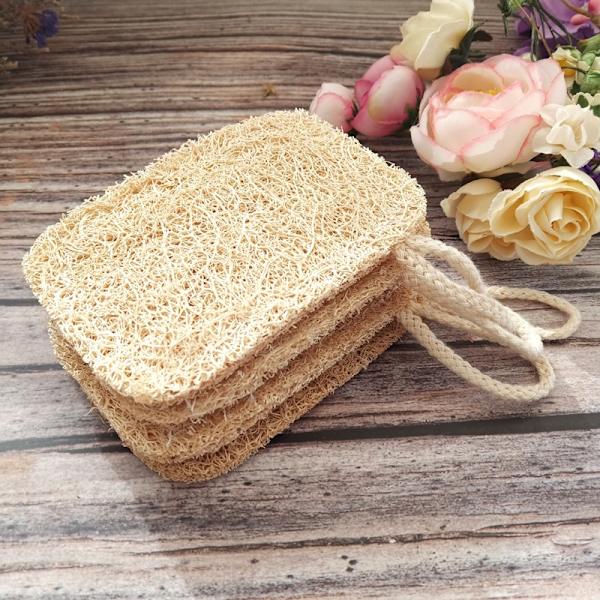 6-pack naturlig luffa för kök, diskmaskin och grytor, dubbelt tjock luffa sänglakan och badhandduk rengöringsmaterial