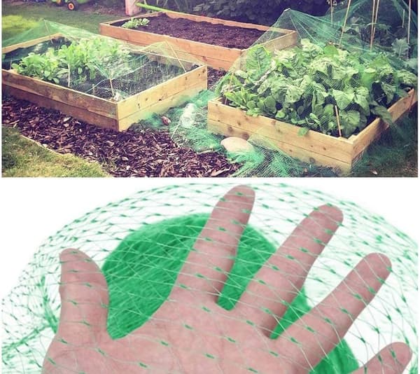 4 x 12 meter, havenet, maksimal blomsterplantebeskyttelse op til 48 m², klippet