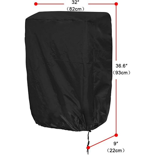 Musta taittuva tuolinpäällinen, vedenpitävä taittuva aurinkotuolinpäällinen, 210D Oxford aurinkotuolinpäällinen ulkokäyttöön, anti-UV, Tranille