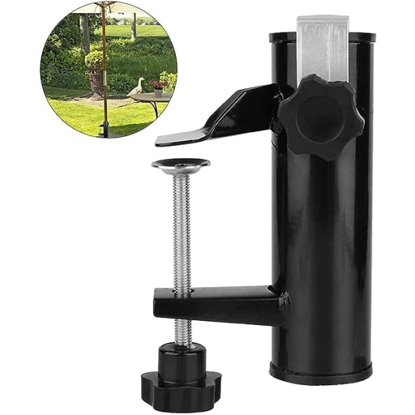 2 Pieces QIWEIS Parasol Holder Balcony Railing Parasol Holder Balcony Clamp Bracket For Table Parasol Accessories Fixing For Balcony, Terrace Or Tab