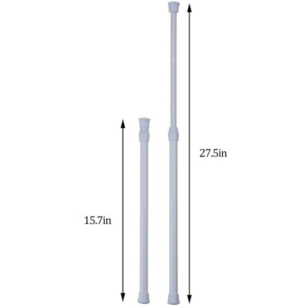 Set med 5 spännstänger, garderobsstänger, gardinstång från 39,9 cm till 70,8 cm (ungefär), töjbara stormstänger som anpassar sig till utrymmen för att stå stadigt