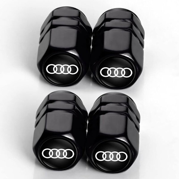 16 stk. Ventilhætter Auto Ventilhætter, Metal Ventilhætter med Logo Kompatibel med Audi A1 A3 RS3 A4 A5 A6 A7 RS7 A8 Q5 Q5 Q7 R8 S Serie