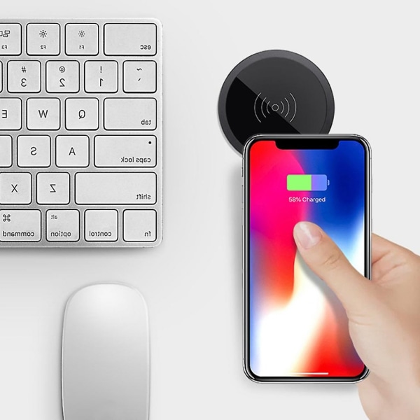 Usynlig trådløs lader Trådløs telefonlader Trådløs ladeplate