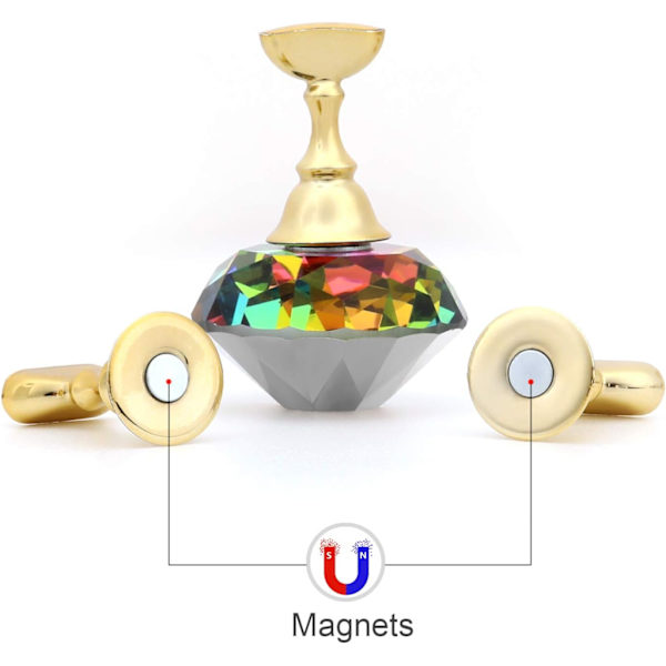 Nagelkonstdisplayställ (färgglad) med magnetiskt stativ och kristallbas, nagelkonstdisplayställ, nagelkonsttipsdisplayställ för nagelkonstutställningslokal.