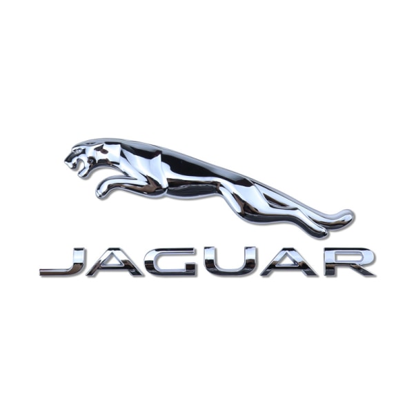 Passer for Jaguar billogo XJXJLXEXFFPACEFTYPE bakre bagasjeromslogo leopard Engelske bokstaver (sølv)