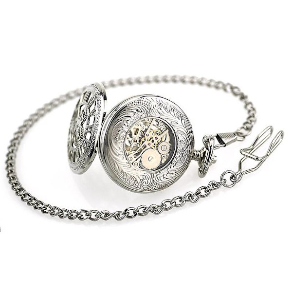 Mekaninen taskukello Steampunk-taskukellot Retro Skeleton-riipus Taskukello Kulta Taskukello Taskukello