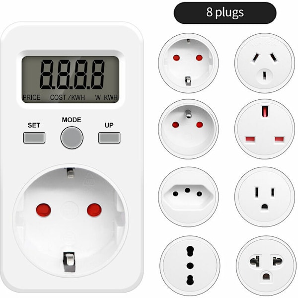 230V 16A digital energimåler elmåler med LCD-display