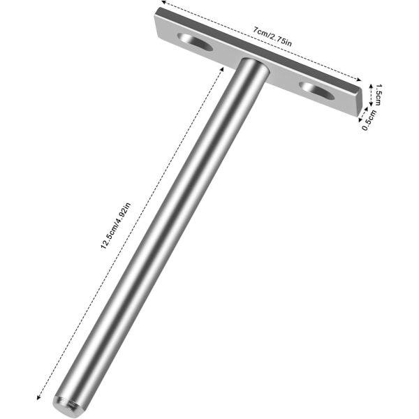 124mm Flytande Hyllkonsoler Hyllkonsol, Osynlig Flytande Hyllkonsol Konsol, Konsoler Flytande Hyllkonsol Trähyllkonsol (Vit)