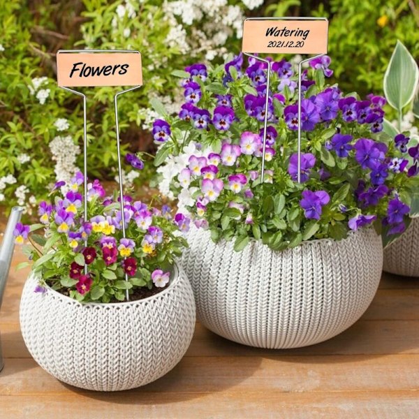 20 stk. 25,5 cm Haute label haveetiket, kobberetiket, grøntsagsetiket, planteetiket, metaletiket