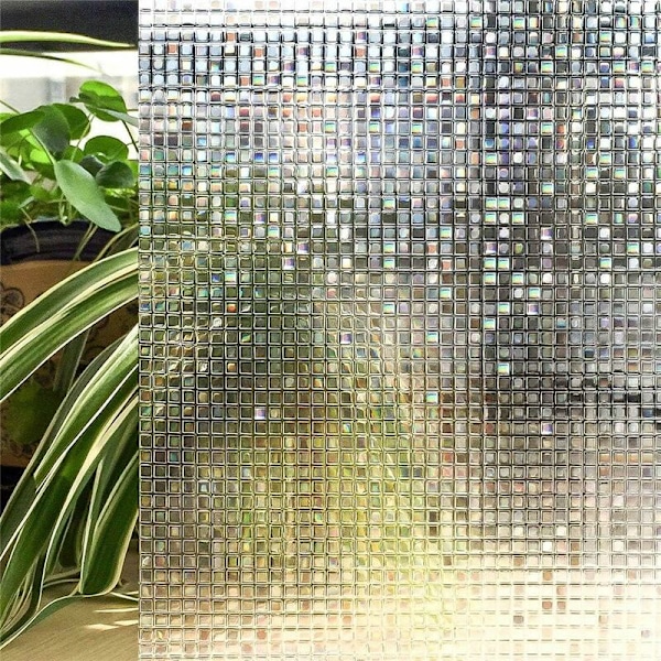 Luottamuksellisuuden suojaava ikkunakalvo, 3D-mosaiikkikuvio 3D itseliimautuva liimaton vaihtuvavärinen kalvo ikkunoille ja kylpyhuoneen oven lasille (6