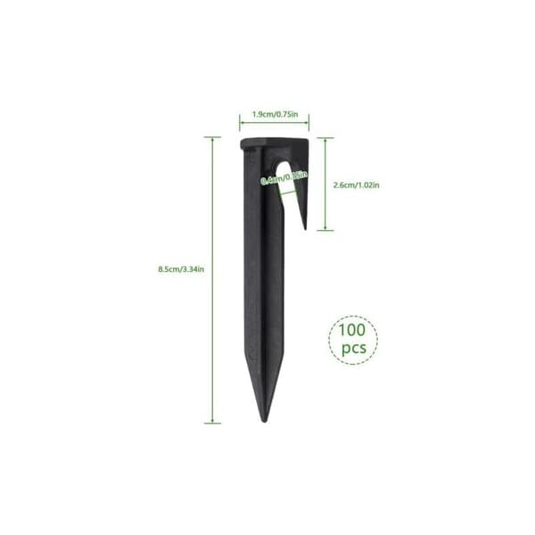 Begränsningskabelpinnar, Gäst-pinnar, Gräsmattapinnar - 100 Pinnar, 8,5cm