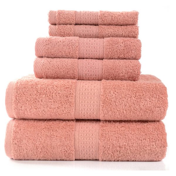 Badehåndklædesæt, superabsorberende røget rosa