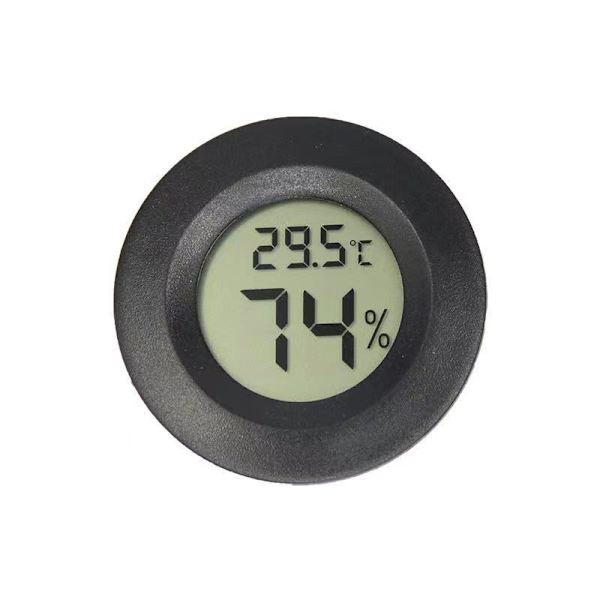 Svart Mini Hygrometer, 4-pack Liten Digital Termometer Hygrometer Monitor Inomhus Utomhus Luftfuktighetsmätare för Bil Växthus Hem Så