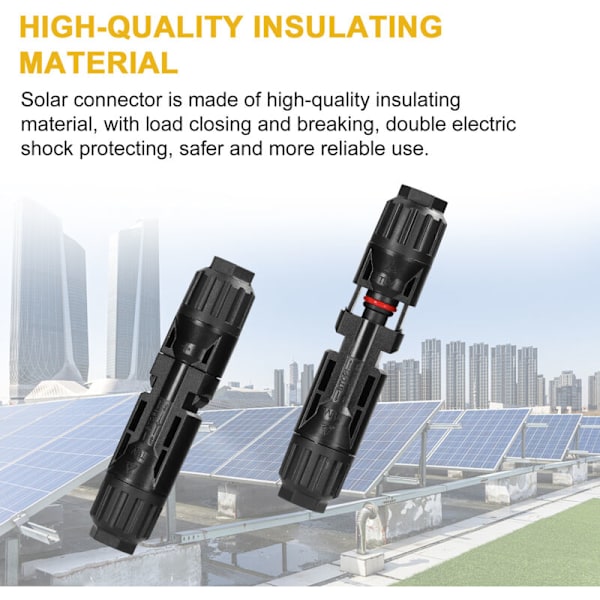 Set med 50 par han-/honkontakter för solpanelkablar, vattentäta IP67-terminaler för PV-kablar 2,5/4/6 mm2