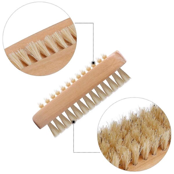 4-pack borste för nagelrengöring i trä