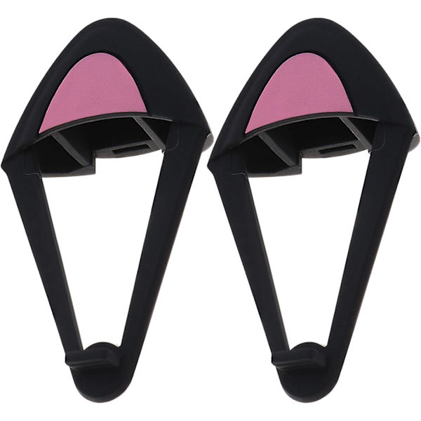 Sort - 1 par over-ear silikone-øretelefoner med søde dekorative justerbare stropper til live videospil-headset