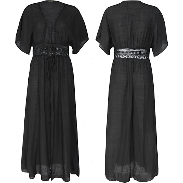 Kvinde Sommer Cover Up Bikini Maxi Strandkjole, L