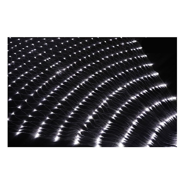3 x 2 m LED-ljusnät för juldekoration, fest, inomhus, 8 ljusväxlande program, fe-rep-lampor vattentäta romantiska juldekorationer, vit