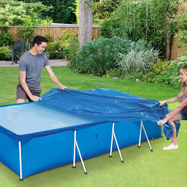 Rektangulær Rørformet Swimmingpool Dæksel, Rektangulær Rørformet Swimmingpool Dæksel, Regn Dæksel, 300cm x 201cm