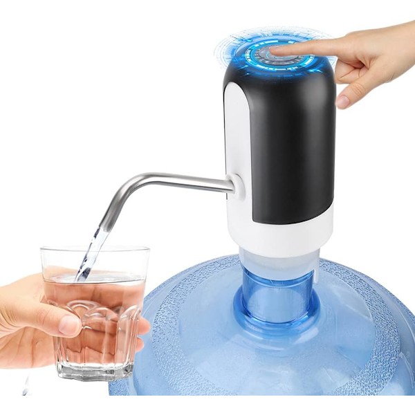 Nedsänkbar dränkbar pump elektrisk vattenpump automatisk vattenutmatare, LED-ljus trådlös fatvattenpumpningsenhet, USB-laddningsbar överföringspump