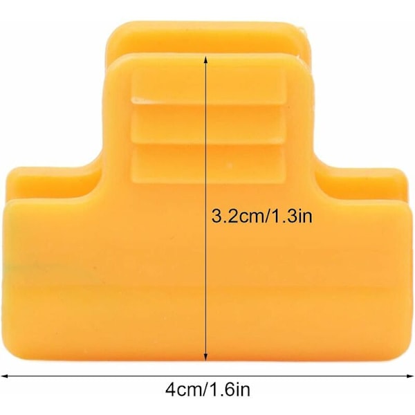 50 st Växthusklämmor, Orange Plastfilmspänne för 11 mm Växtstöd Växthusfilm Radskydd Nät Tunnelbågsklämmor