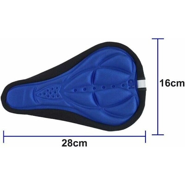 Paket med 2 cykelsadelskydd, förtjockade 3D-gelcykelskydd, cykelutrustningstillbehör (orange, blå)